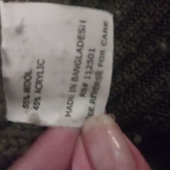 Striped Lady's Turtleneck Sweater with Embroidered Floral Detail - Picture 5 of 5